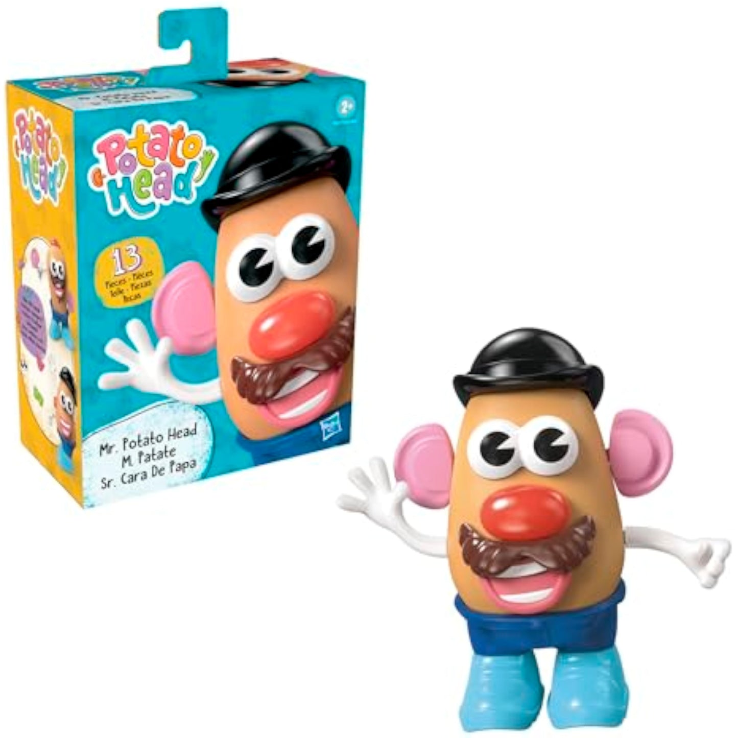 Mr. Potato Head Mr. Potato Head Set with 13 Parts and Pieces, Toddler and Preschool Toys for 2 Year Old Boys and Girls and Up - New