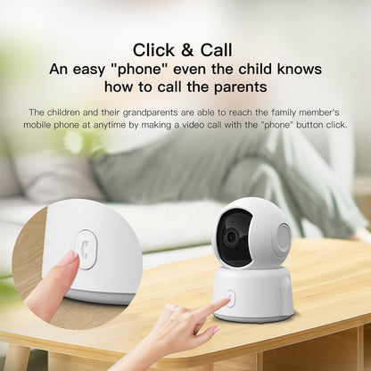 Javiscam Security Camera, 2K Wireless Camera Indoor, AI alerts of People and Pets, 2.4GHz WiFi Indoor Camera for Baby/Pet/Nanny, 2 Way Audio, IR Night Vision, 360-degree Pet Camera for Home Security