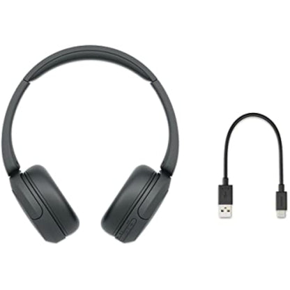Sony WH-CH520 Wireless Headphones Bluetooth On-Ear Headset with Microphone and up to 50 Hours Battery Life with Quick Charging, Black - New
