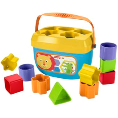 Fisher-Price Stacking Toy Baby's First Blocks Set of 10 Shapes for Sorting Play for Infants Ages 6+ Months - New