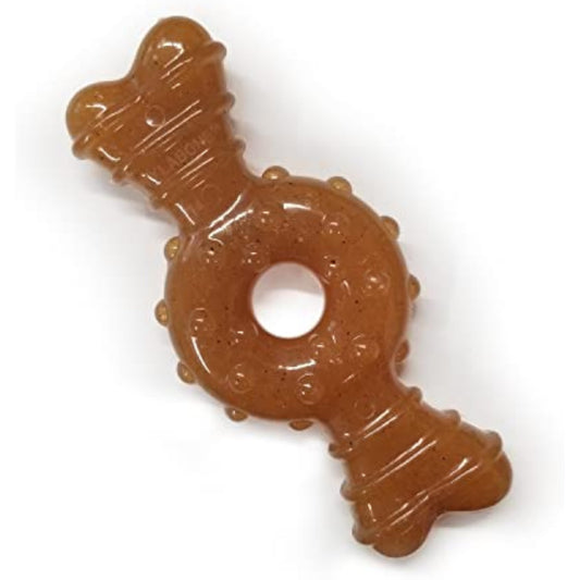 Nylabone Ring Bone Chew Toy for Puppies, Puppy Teething Toys, Puppy Enrichment Toys, Chicken Flavor, X-Small Dogs - Up to 15 lbs, 1 Count - New
