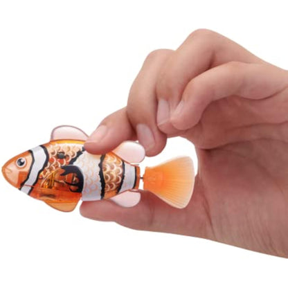 Robo Alive Robo Fish Robotic Swimming Fish (Teal + Orange) by ZURU Water Activated, Changes Color, Comes with Batteries, Amazon Exclusive (2 Pack) Series 3 - New