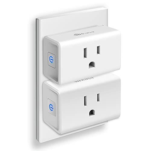 Kasa Smart Plug Ultra Mini 15A, Smart Home Wi-Fi Outlet Works with Alexa, Google Home & IFTTT, No Hub Required, UL Certified, 2.4G WiFi Only, 2 Count (Pack of 1)(EP10P2) , White - New