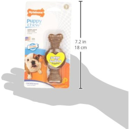 Nylabone Ring Bone Chew Toy for Puppies, Puppy Teething Toys, Puppy Enrichment Toys, Chicken Flavor, X-Small Dogs - Up to 15 lbs, 1 Count - New