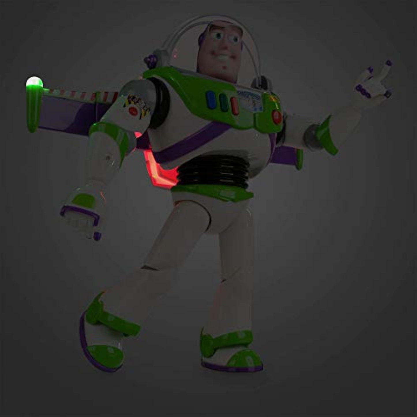 Disney Store Official Buzz Lightyear Interactive Talking Action Figure from Toy Story, Features 10+ English Phrases, Interacts with Other Figures and Toys - New