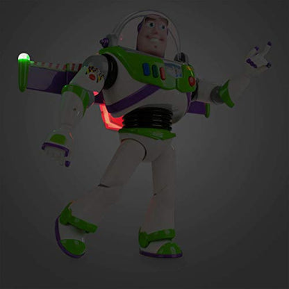 Disney Store Official Buzz Lightyear Interactive Talking Action Figure from Toy Story, Features 10+ English Phrases, Interacts with Other Figures and Toys - New