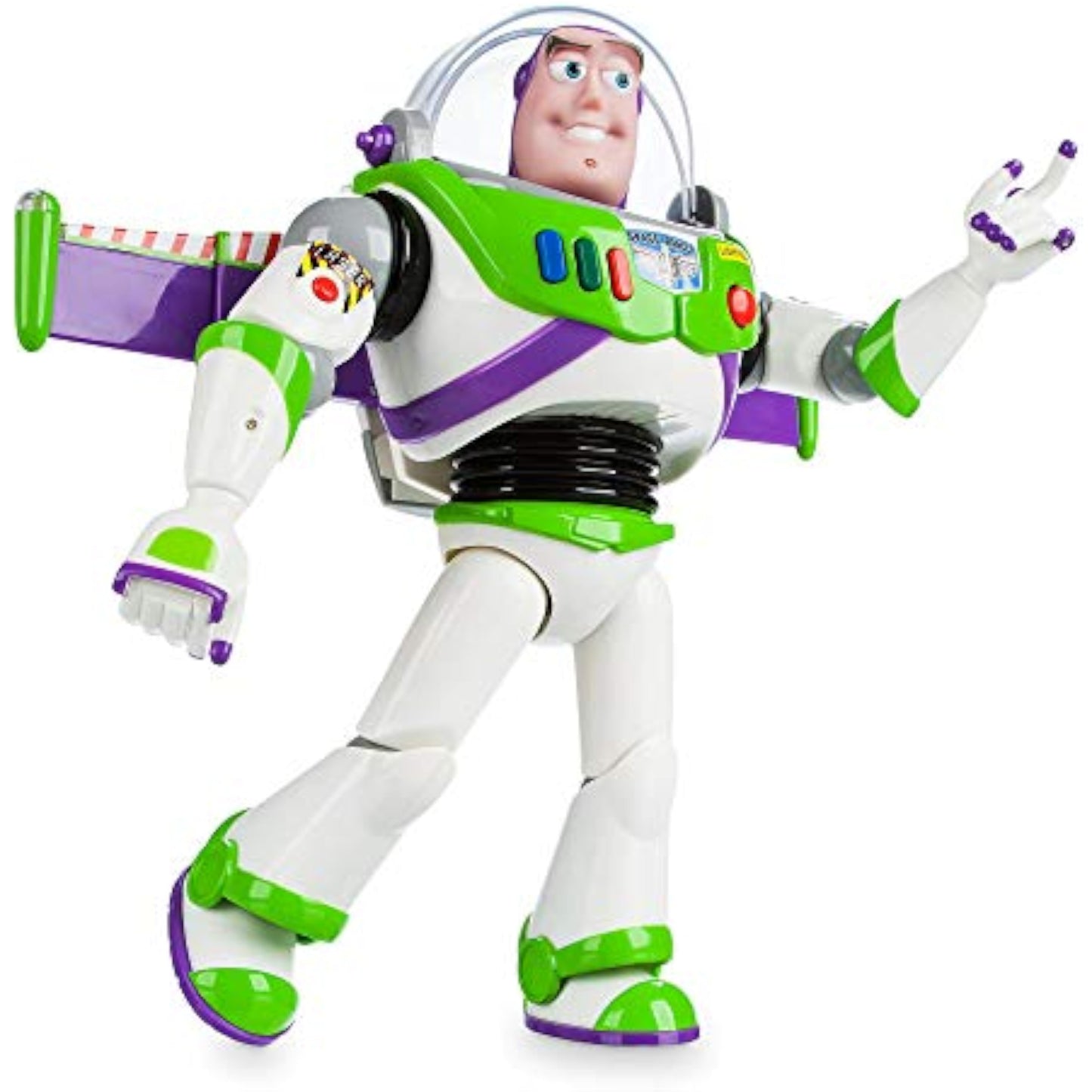 Disney Store Official Buzz Lightyear Interactive Talking Action Figure from Toy Story, Features 10+ English Phrases, Interacts with Other Figures and Toys - New