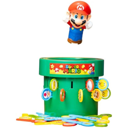 TOMY Pop Up Super Mario Game - Activities for Indoor Recess or Family Game Night - Officially Licensed Super Mario Toys for Kids - 2-4 Players - Ages 4 Years and Up - New