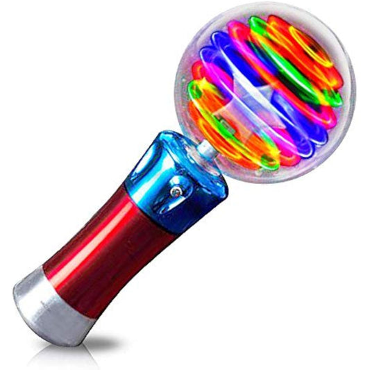 ArtCreativity Spinning Light Up Toy Wand – Magic Ball with LED Lights, Sensory Spinner for Kids, Party Favors & Classroom Prizes, Autism-Friendly Gift - New