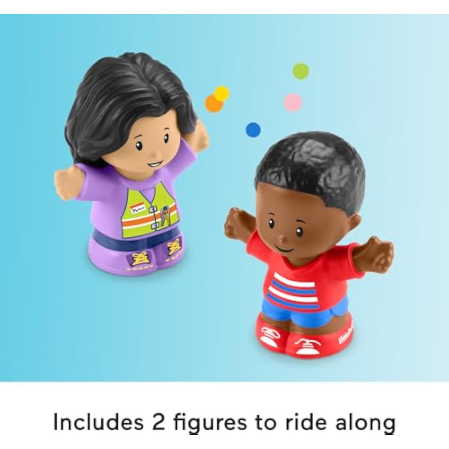 Fisher-Price Little People Toddler Toy School Bus Musical Push-Along Vehicle with 2 Figures for Pretend Play Ages 1+ Years - New
