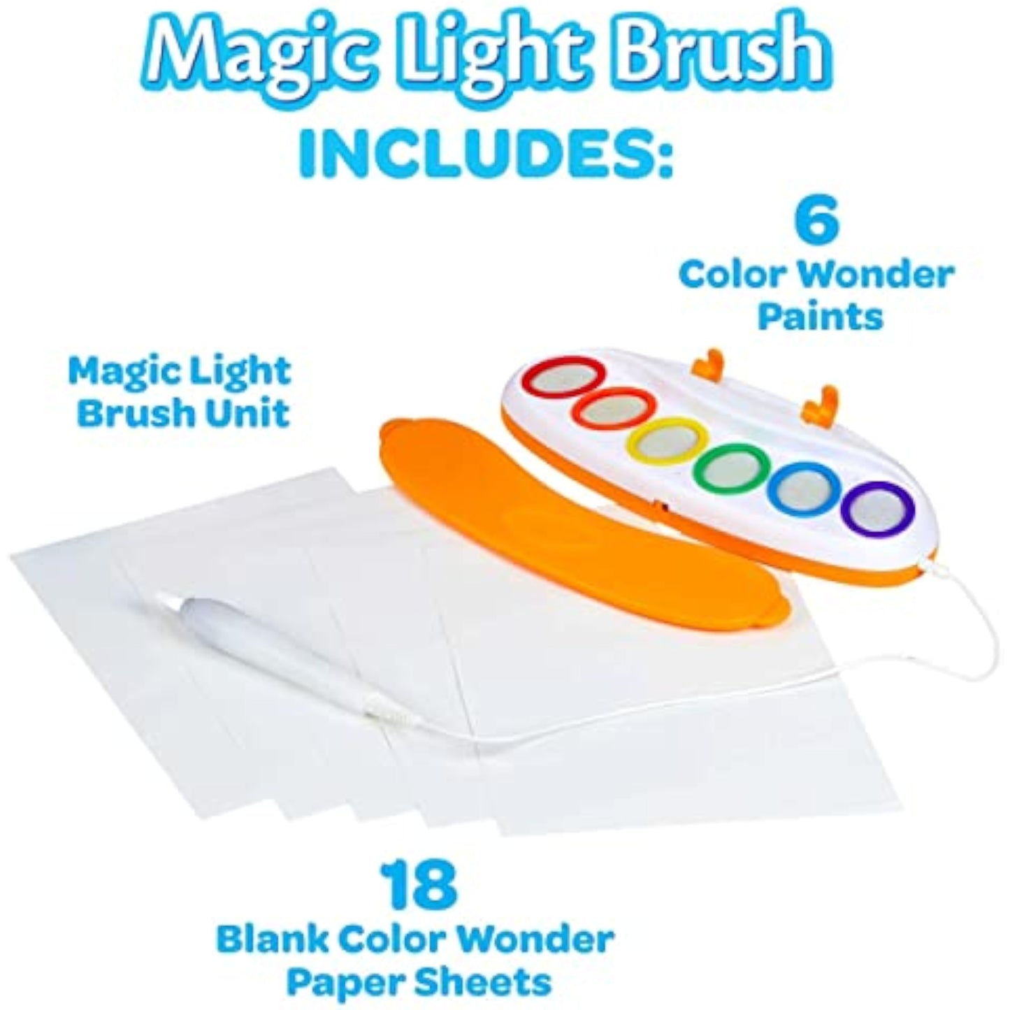 Crayola Color Wonder Magic Light Brush, Mess Free Painting Station for Kids, Gift for Kids, Learning Toddler Activity Toy, Ages 3+ - New