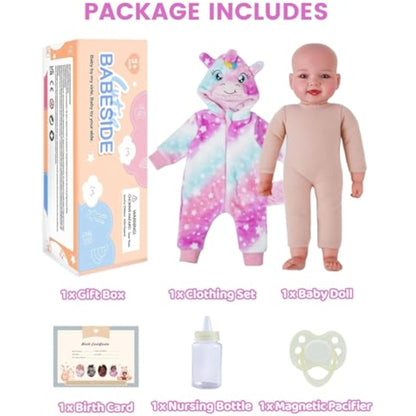 BABESIDE Baby Dolls, 17inch Large Realistic Cute Soft Body Baby Doll Real Life Baby Dolls with Accessories for 3+ Year Old Girls Gifts, Pretend Play, Collection - New