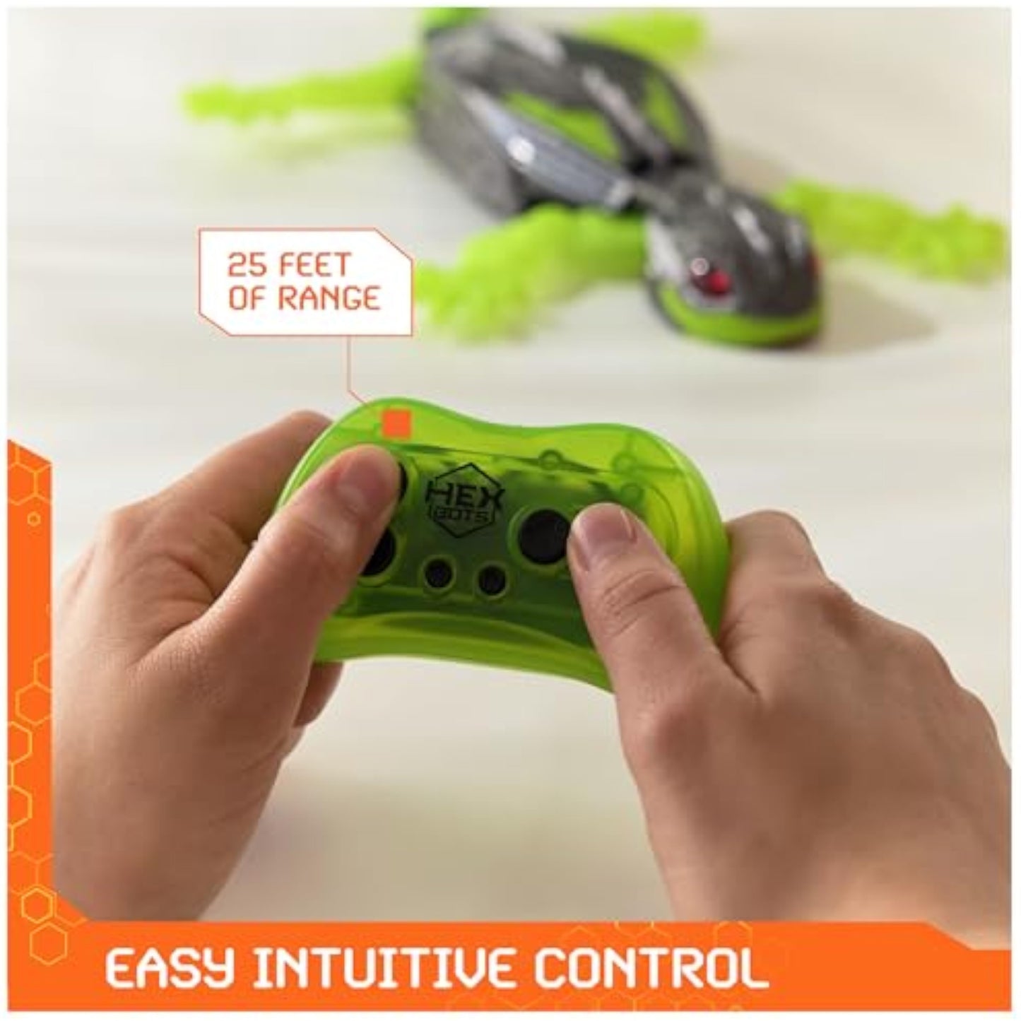 HEX BOTS Crawler Gecko with Official Wall Climber Technology, Rechargeable Remote Control Robot Kids Toy, Prank Toy for Boys & Girls Ages 4+ - New