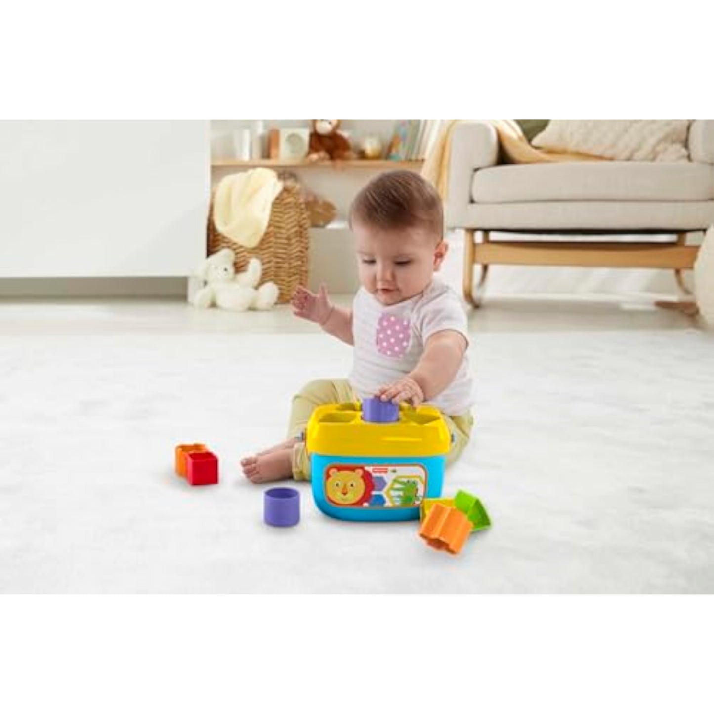Fisher-Price Stacking Toy Baby's First Blocks Set of 10 Shapes for Sorting Play for Infants Ages 6+ Months - New