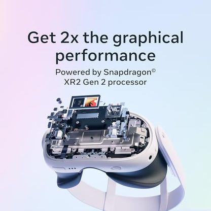 Meta Quest 3 512GB | VR Headset — Thirty Percent Sharper Resolution — 2X Graphical Processing Power — Virtual Reality Without Wires — Access to 40+ Games with a 3-Month Trial of Meta Horizon+ Included - New
