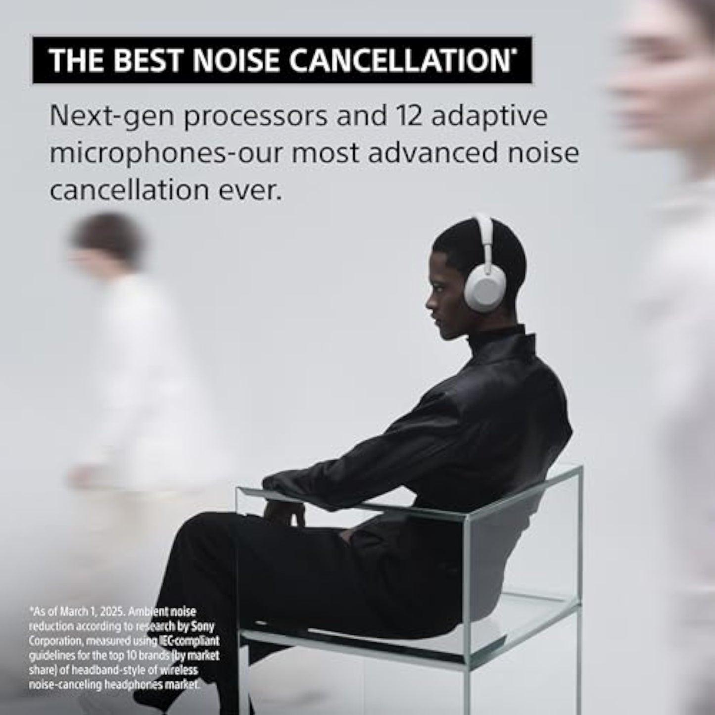 Sony WH-1000XM6 The Best Noise Canceling Wireless Headphones, HD NC Processor QN3, 12 Microphones, Adaptive NC Optimizer, Mastered by Engineers, Studio-Quality, 30-Hour Battery, Black - New