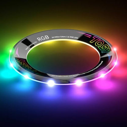 TOSY Flying Ring - 36 RGB Multicolor or 12 Monocolor LEDs, Super Bright, Lost Mode, Auto Light Up, Easter Basket Stuffers Gift for Kid/Teen/Boy/Girl, Safe, Waterproof, Pool/Beach/Camping Toy - New