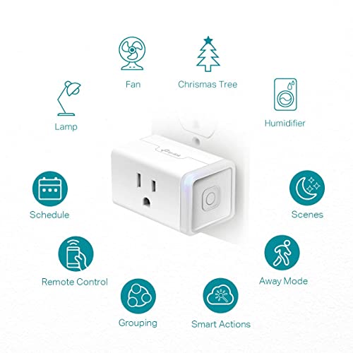 Kasa Smart Plug HS103P4, Smart Home Wi-Fi Outlet Works with Alexa, Echo, Google Home & IFTTT, No Hub Required, Remote Control, 15 Amp, UL Certified, 4-Pack, White - New