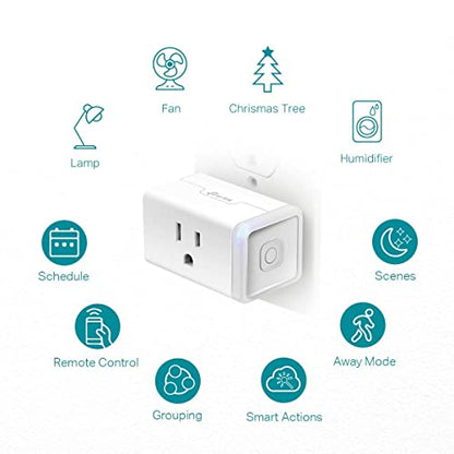 Kasa Smart Plug HS103P4, Smart Home Wi-Fi Outlet Works with Alexa, Echo, Google Home & IFTTT, No Hub Required, Remote Control, 15 Amp, UL Certified, 4-Pack, White - New