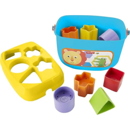 Fisher-Price Baby’s First Blocks & Rock-a-Stack Toy Set, Bucket of 10 Shapes & Ring Stacking Activity for Developmental Play Ages 6+ Months (Amazon Exclusive) - New
