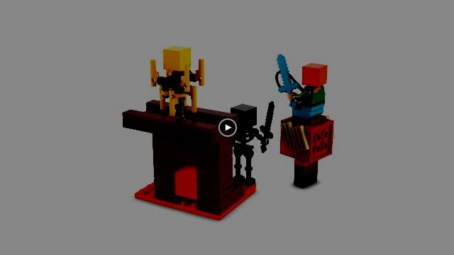 LEGO Minecraft The Nether Lava Battle Toy and Playset - Building Minecraft Toy for Kids, Ages 6+ - Alex, Wither Skeleton, Blaze and Strider Figures for Pretend Play - Gift Idea for Birthdays - 21266 - New