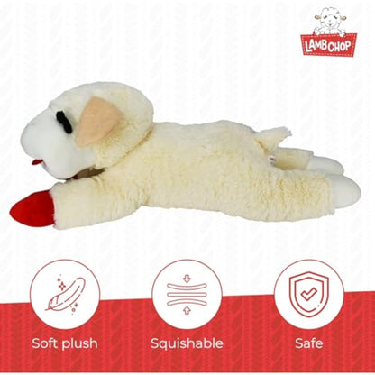 Multipet Lamb Chop Dog Plush Toy - Squeaky Toy for All Dogs - Extra Soft Plush - Stuffed Animal for Cuddling & Playing - Jumbo (24", Cream) - New