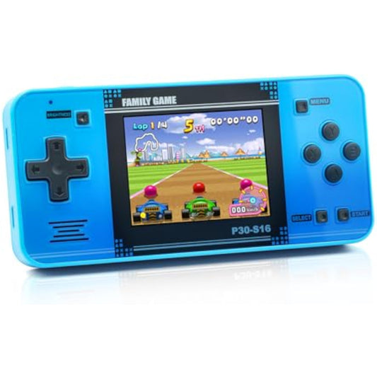 Handheld Game for Kids -Preloaded 220 Retro Video Games, Portable Gaming Player with Rechargeable Battery 3.0" LCD Screen, Mini Arcade Electronic Toy Gifts for Boys Girls (Blue) - New