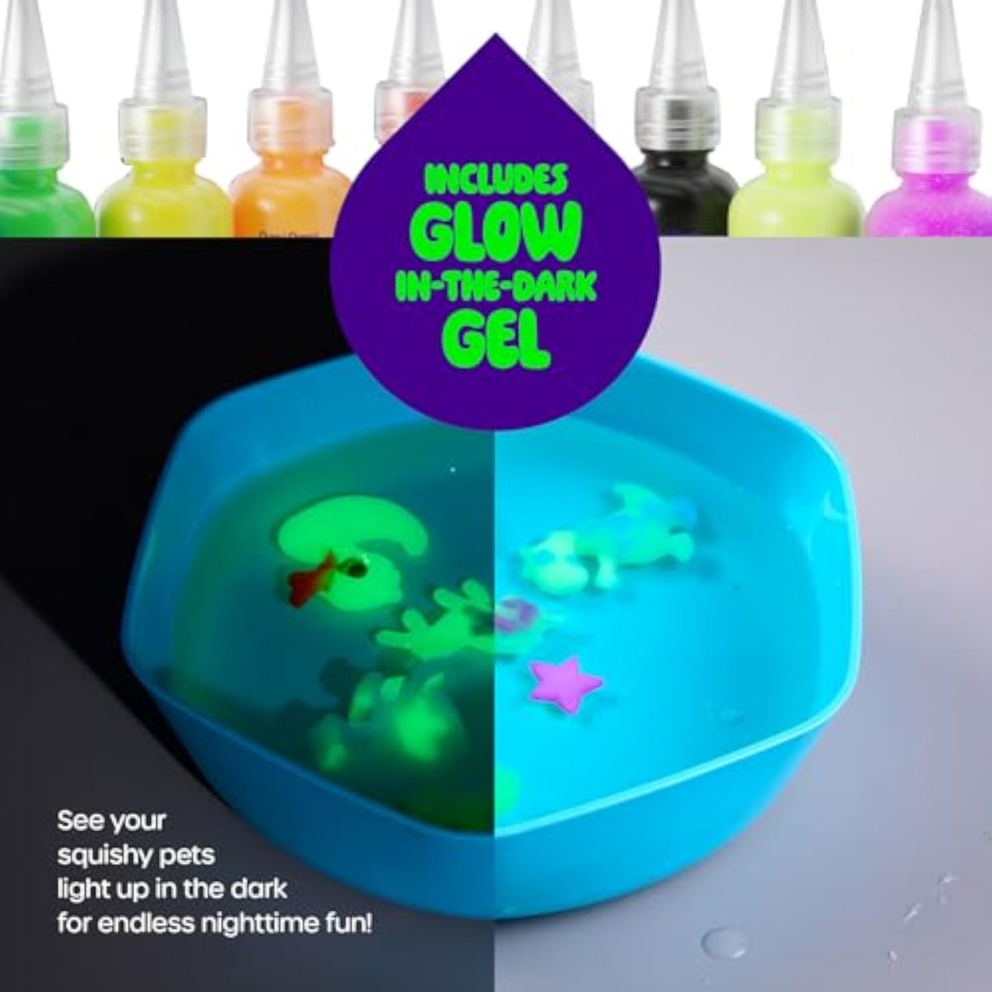 Dan&Darci Aqua Fairy Water Gel Kit for Kids - Gifts for Girls - Magic Elf Toy Kits - Waters Pets - DIY Squishy Maker Set - Craft for Kids - Make Your Own Squishies Toys Crafts - Gifts for Boys & Girls - New