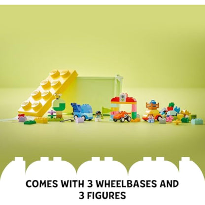 LEGO DUPLO Classic Cars and Trucks Brick Box Building Blocks - Learning & Educational STEM Toys for Toddlers, Ages 1.5+ Years - Develops Fine Motor Skills - Gift for Toddler Birthday - 10439 - New
