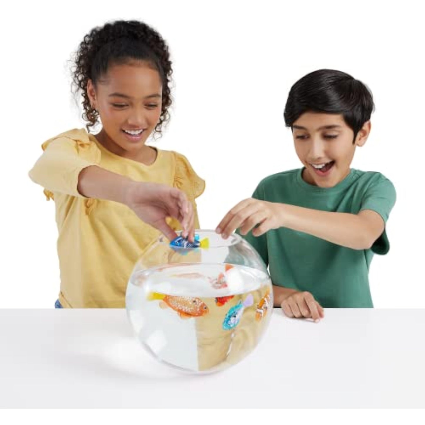 Robo Alive Robo Fish Robotic Swimming Fish (Teal + Orange) by ZURU Water Activated, Changes Color, Comes with Batteries, Amazon Exclusive (2 Pack) Series 3 - New