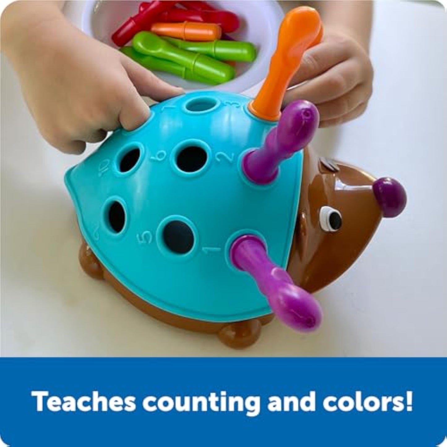 Learning Resources Spike The Fine Motor Hedgehog - Toddler Montessori Toys, Stacking Shape, Gifts For Boys And Girls, Sorting And Matching Skill Activities, Educational Games, Kindergarten - New