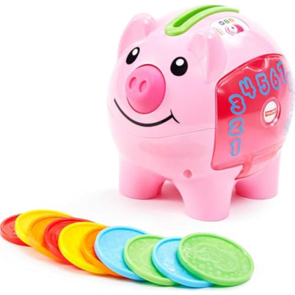 Fisher-Price Baby & Toddler Toy Laugh & Learn Smart Stages Piggy Bank with Educational Songs & Phrases for Infants Ages 6+ Months (Amazon Exclusive) - New
