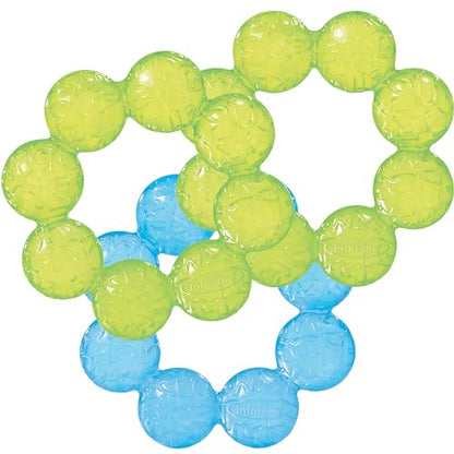 Infantino Water Teethers – Sensory Exploration, Teething, Cooling & Massaging Relief for Sore Gums, Lime & Blue, 3-Pack - New