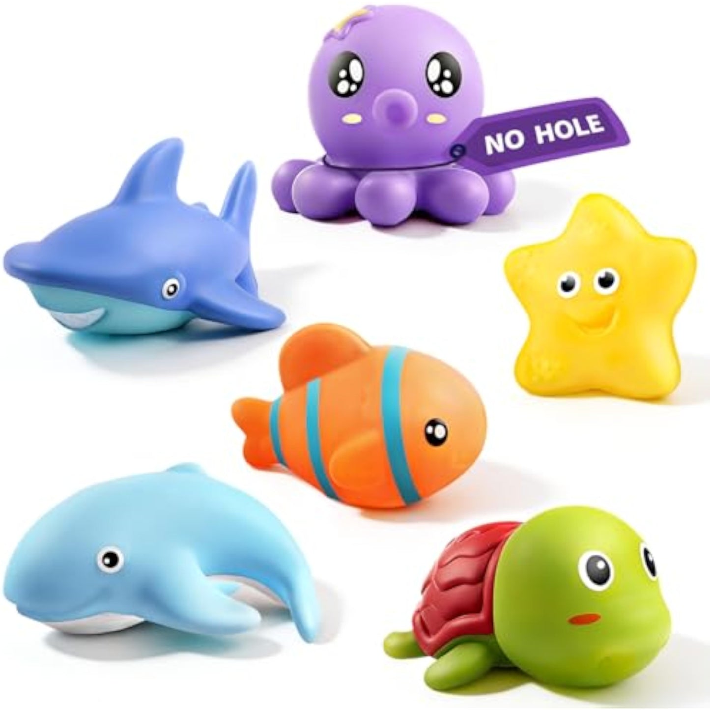 Hely Cancy Infant Bath Toys for 18 Months - No Hole Animal Bathtub Toys, Baby Bath Tub Toys - New