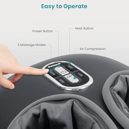 Nekteck Shiatsu Foot Massager with Heat [2026 Upgraded], 3 Modes Deep Kneading Therapy Air Compression, Feet Massage for Plantar Fasciitis, Relaxation Gifts for Men Women Mom Dad Birthday Father's Day - New