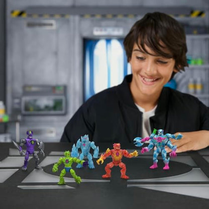 MrBeast Lab Hybrids Mega Pack, Reveal Different Hybrid Parts to Create 5 Mix & Match Action Figures, Including a Mega Torso Panther Experiment to Reveal Hybrid's Real Colors, Collect 30+ Beasts - New