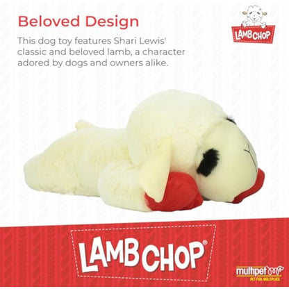 Multipet Lamb Chop Dog Plush Toy - Squeaky Toy for All Dogs - Extra Soft Plush - Stuffed Animal for Cuddling & Playing - Jumbo (24", Cream) - New