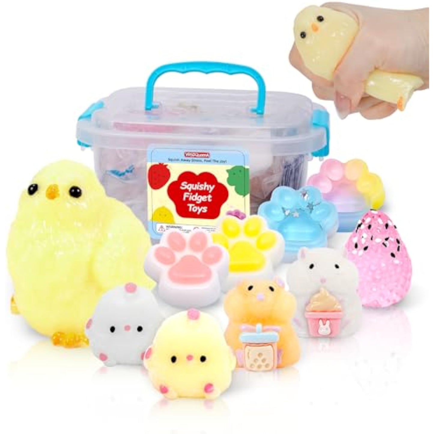 10 Pack Taba Squishy Toys kit with Toy Box & Cute Stickers, Kawaii taba Squishies Stress Relief Toys Party Favors for Kids 4-8 8-12, Squishy Fidget Toys for Kids , Birthday Gifts Toys for Girls 8-10 - New