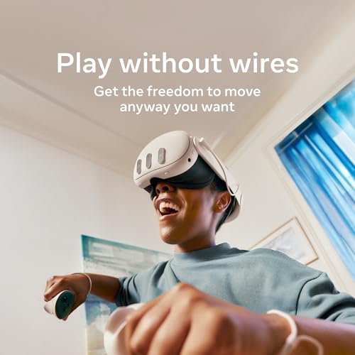 Meta Quest 3 512GB | VR Headset — Thirty Percent Sharper Resolution — 2X Graphical Processing Power — Virtual Reality Without Wires — Access to 40+ Games with a 3-Month Trial of Meta Horizon+ Included - New