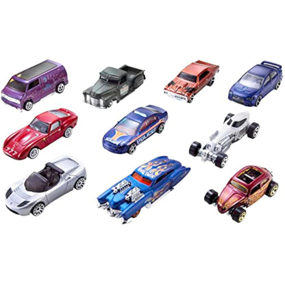 Hot Wheels Set of 10 1:64 Scale Toy Trucks and Cars for Kids and Collectors, Styles May Vary (Amazon Exclusive) - New