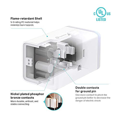 Kasa Smart Plug HS103P4, Smart Home Wi-Fi Outlet Works with Alexa, Echo, Google Home & IFTTT, No Hub Required, Remote Control, 15 Amp, UL Certified, 4-Pack, White - New
