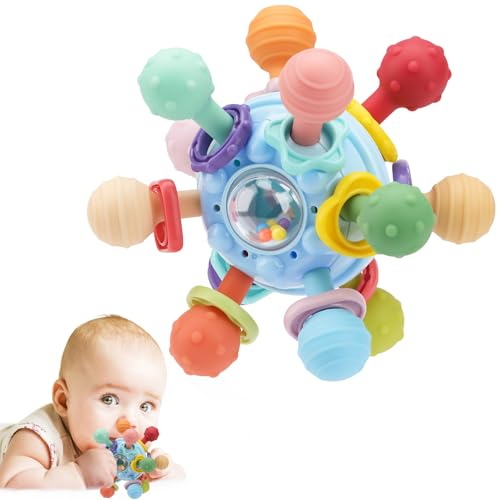 Baby Montessori Sensory Toys for 0-6 6-12 Months, Baby Teether Teething Toys for Babies 0 3 6 9 12 18 Months, Newborn Infant Learning Developmental Toys Gifts for 1 2 Year Old Boys Girls - New