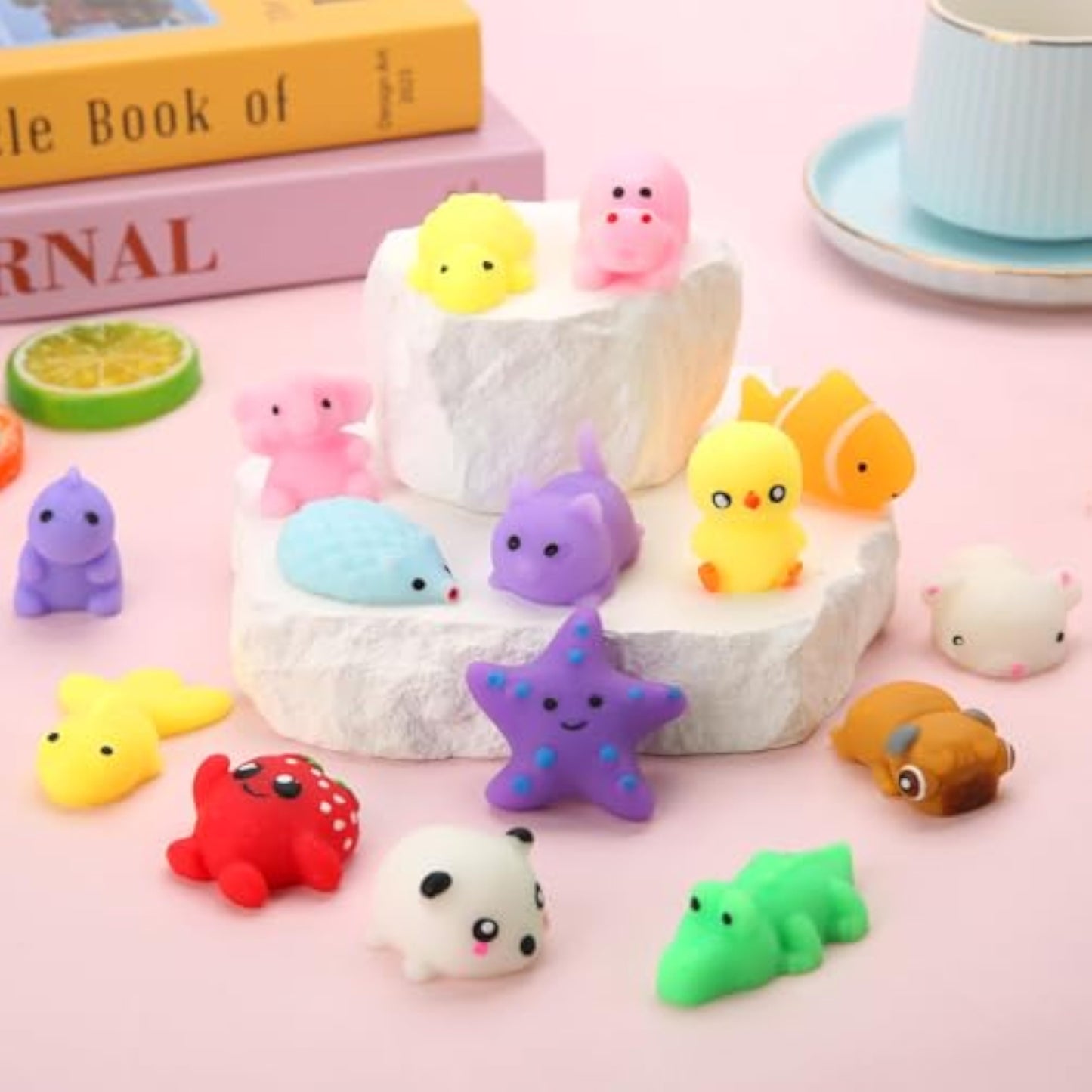 120 Pack Squishy Toys, Kawaii Squishies Party Favors for Kids 4-8 8-12 Treasure Box Toys for Classroom Birthday Xmas Gifts Goodie Bag Mini Animals Mochi Squishy Stress Relief Sensory Toys Random - New