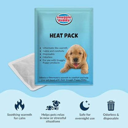 Snuggle Puppy Original Heartbeat Puppy Toy with Real-Feel Pulse & Heat Pack, Calming Sleep Aid for Puppy Anxiety, Crate Training, First Nights & New Puppy Transition - Biscuit - New