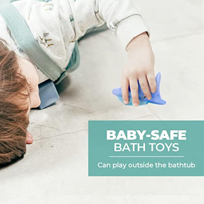 Hely Cancy Infant Bath Toys for 18 Months - No Hole Animal Bathtub Toys, Baby Bath Tub Toys - New