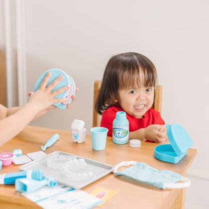 Melissa & Doug Super Smile Dentist Play Set, 25-Piece Dentist Kit with Oversized Teeth, Large Tools & Accessories, Kids Toys for Girls & Boys 3+ - New