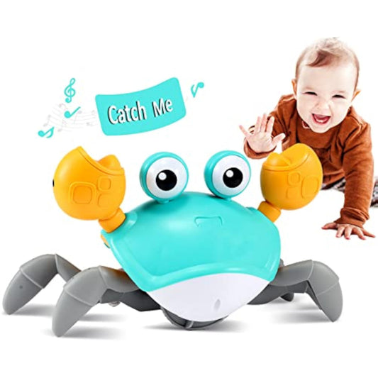 Crawling Crab Baby Toys 6–12 Months, Tummy Time Toys for Babies with Music and Lights, Interactive Infant toy for Crawling, Walking and Early Development, 1st Birthday Gift for Toddlers 1–3 - New