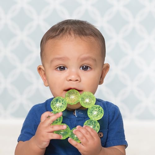 Infantino Water Teethers – Sensory Exploration, Teething, Cooling & Massaging Relief for Sore Gums, Lime & Blue, 3-Pack - New