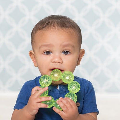 Infantino Water Teethers – Sensory Exploration, Teething, Cooling & Massaging Relief for Sore Gums, Lime & Blue, 3-Pack - New