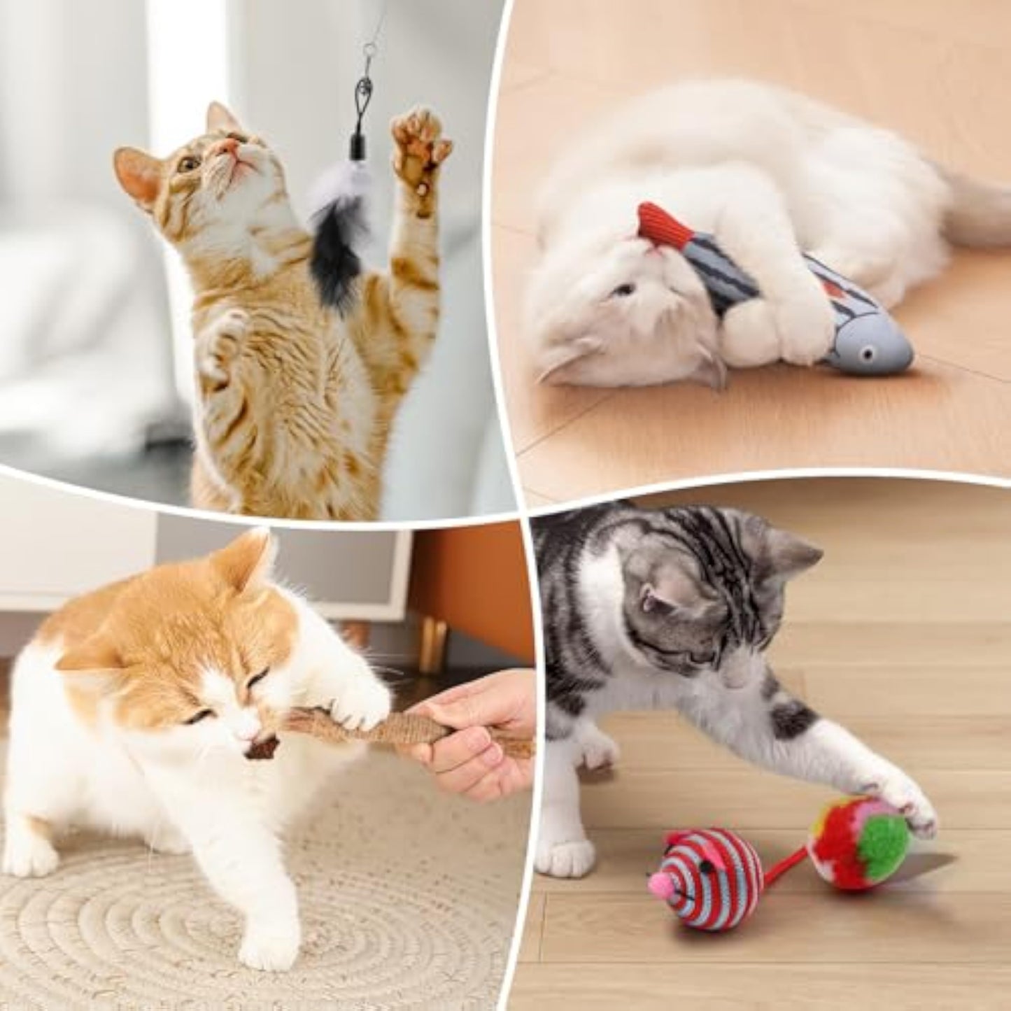 Fashion's Talk Cat Toys Variety Pack for Kitty 20 Pieces - New